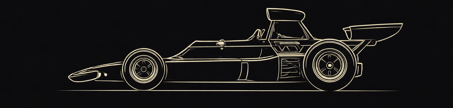 Formula 1 car line art